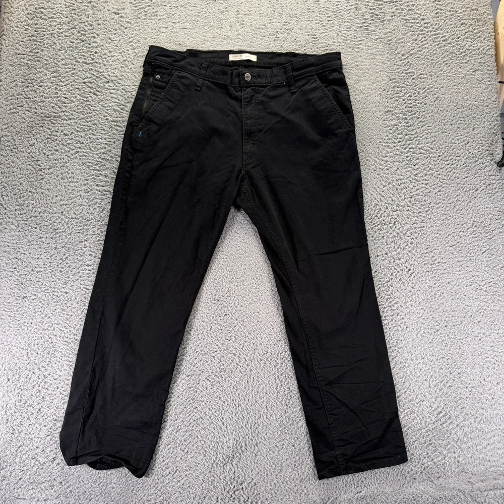 Signature By Levi's Jeans Men 38x30 Black Cotton Denim Straight Athletic Stretch